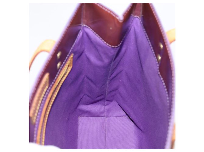 Bolsa de mão LOUIS VUITTON Monogram Vernis Reade MM Purple M91087 LV Auth BA16172 Roxo - vista 20