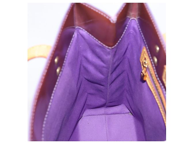 Bolsa de mão LOUIS VUITTON Monogram Vernis Reade MM Purple M91087 LV Auth BA16172 Roxo - vista 21