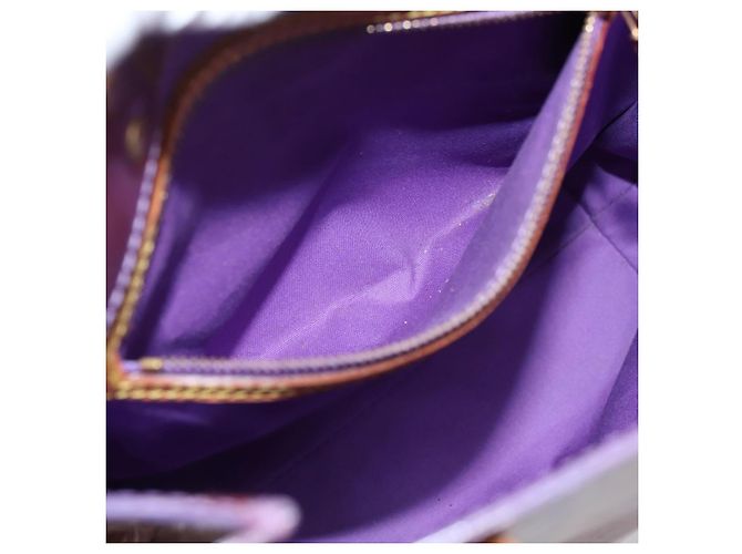 Bolsa de mão LOUIS VUITTON Monogram Vernis Reade MM Purple M91087 LV Auth BA16172 Roxo - vista 23