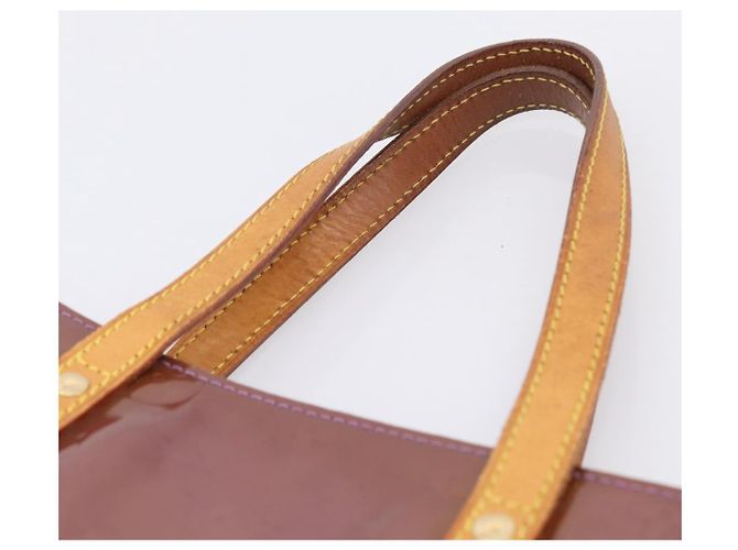 Bolsa de mão LOUIS VUITTON Monogram Vernis Reade MM Purple M91087 LV Auth BA16172 Roxo - vista 8