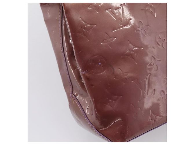 Bolsa de mão LOUIS VUITTON Monogram Vernis Reade MM Purple M91087 LV Auth BA16172 Roxo - vista 9