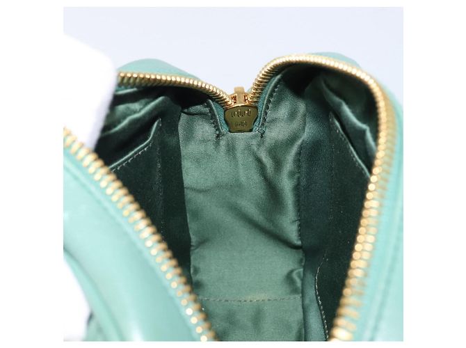 Sac à main Miu Miu Matelassé Arkady en cuir 2 voies Vert Or Auth 204302SAM Doré - vue 26
