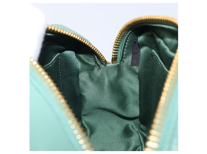 Sac à main Miu Miu Matelassé Arkady en cuir 2 voies Vert Or Auth 204302SAM Doré - vue 27