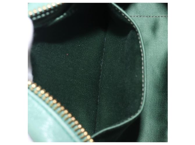 Sac à main Miu Miu Matelassé Arkady en cuir 2 voies Vert Or Auth 204302SAM Doré - vue 28