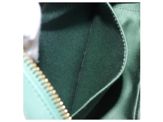Sac à main Miu Miu Matelassé Arkady en cuir 2 voies Vert Or Auth 204302SAM Doré - vue 29