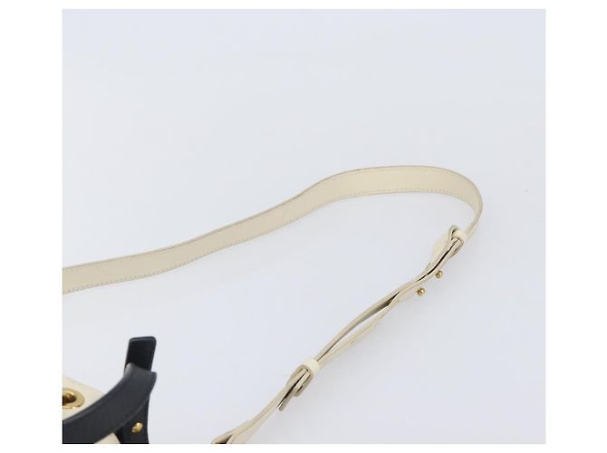 Chloé Chloe Roy Schultertasche aus Leder Ivory Gold Tone Auth BA15577A Roh - Ansicht 15