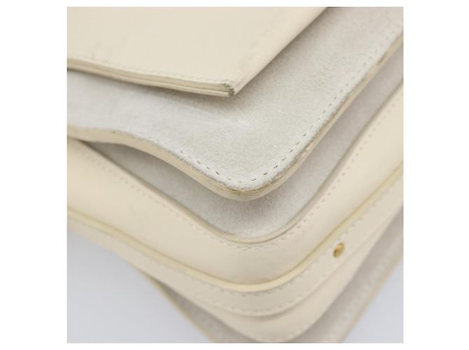 Chloé Chloe Roy Schultertasche aus Leder Ivory Gold Tone Auth BA15577A Roh - Ansicht 18