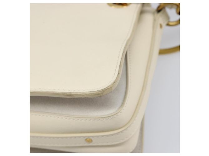 Chloé Chloe Roy Schultertasche aus Leder Ivory Gold Tone Auth BA15577A Roh - Ansicht 19