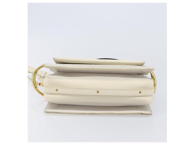 Chloé Chloe Roy Schultertasche aus Leder Ivory Gold Tone Auth BA15577A Roh - Ansicht 5