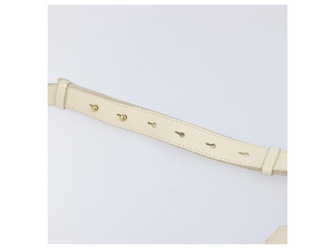 Chloé Chloe Roy Schultertasche aus Leder Ivory Gold Tone Auth BA15577A Roh - Ansicht 9