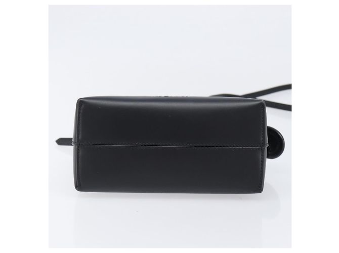 Sac à main FENDI By The Way Mini en cuir 2 voies Noir Doré 8BS067 Auth 204865V - vue 5