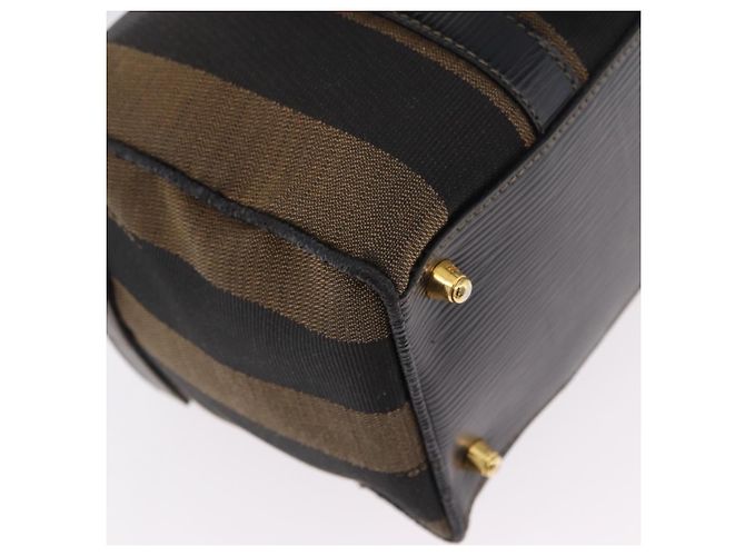 Pequin Borsa FENDI Pecan Mini Boston Bag Canvas 2way Brown Gold Tone Auth mr3030A Marrone - vista 17