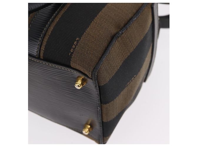 Pequin Borsa FENDI Pecan Mini Boston Bag Canvas 2way Brown Gold Tone Auth mr3030A Marrone - vista 18