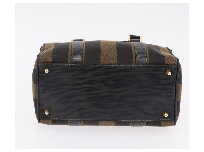 Pequin Borsa FENDI Pecan Mini Boston Bag Canvas 2way Brown Gold Tone Auth mr3030A Marrone - vista 5