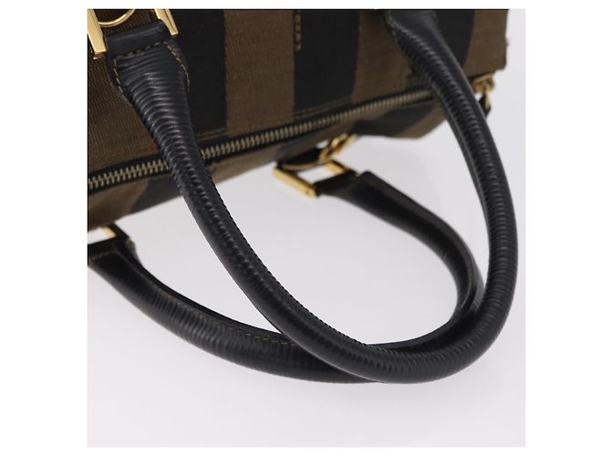 Pequin Borsa FENDI Pecan Mini Boston Bag Canvas 2way Brown Gold Tone Auth mr3030A Marrone - vista 7