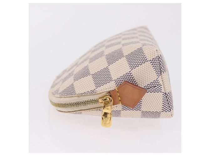 LOUIS VUITTON Damier Azur Pochette Cosmetic PM Pouch N60024 LV Auth ar14299 - vista 5