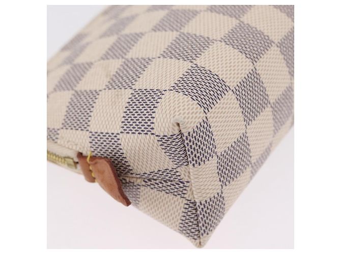 LOUIS VUITTON Damier Azur Pochette Cosmetic PM Pouch N60024 LV Auth ar14299 - vista 9
