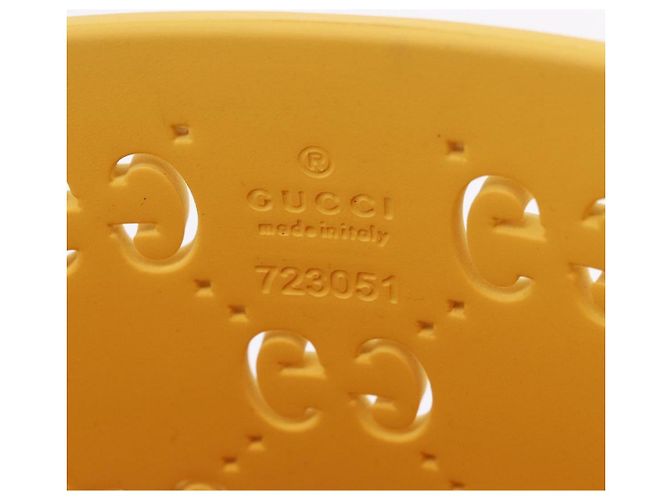 Borsa a mano GUCCI Rubber Yellow 723051 Auth 206393M Giallo - vista 11