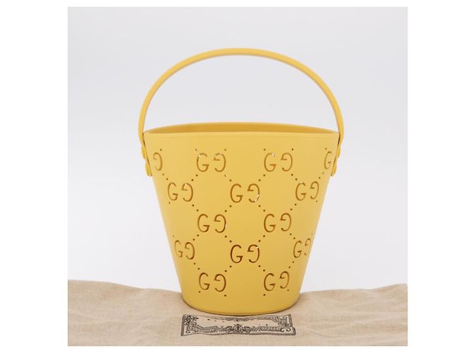 Borsa a mano GUCCI Rubber Yellow 723051 Auth 206393M Giallo - vista 12