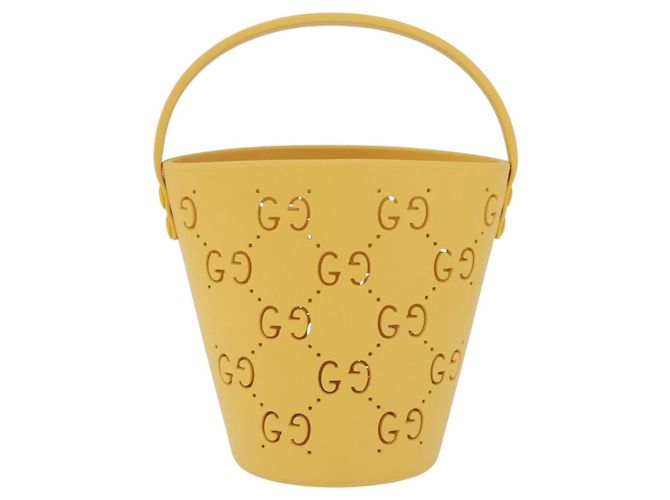 Borsa a mano GUCCI Rubber Yellow 723051 Auth 206393M Giallo - vista 13