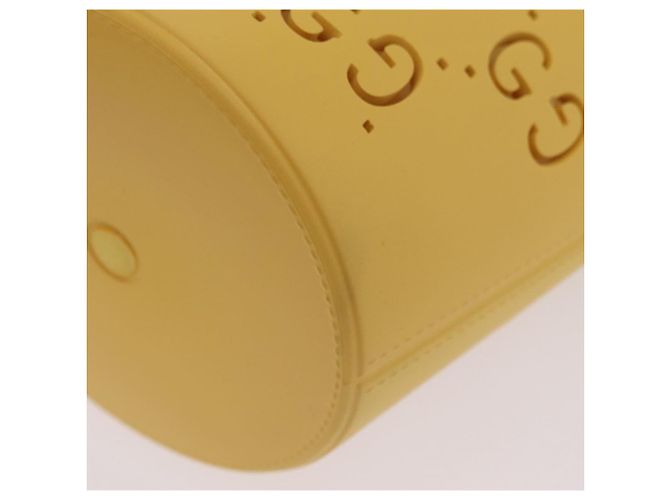 Borsa a mano GUCCI Rubber Yellow 723051 Auth 206393M Giallo - vista 14