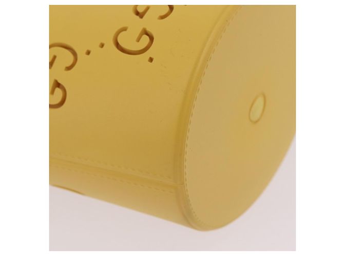 Borsa a mano GUCCI Rubber Yellow 723051 Auth 206393M Giallo - vista 15