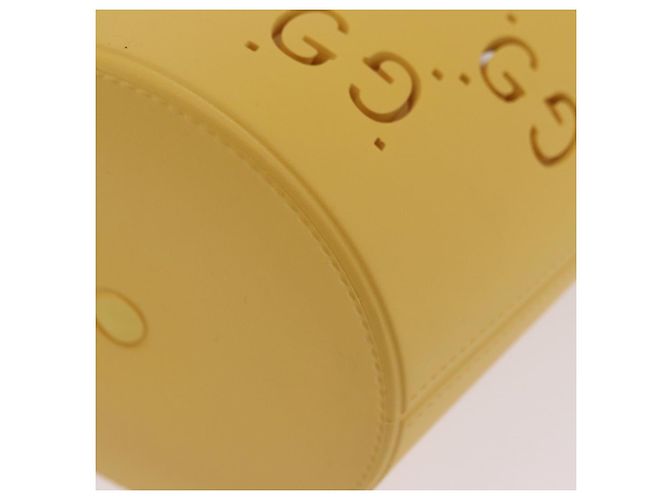 Borsa a mano GUCCI Rubber Yellow 723051 Auth 206393M Giallo - vista 16