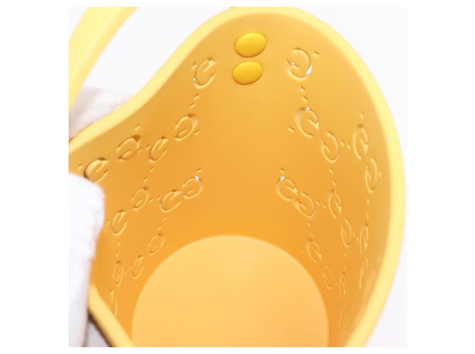Borsa a mano GUCCI Rubber Yellow 723051 Auth 206393M Giallo - vista 17