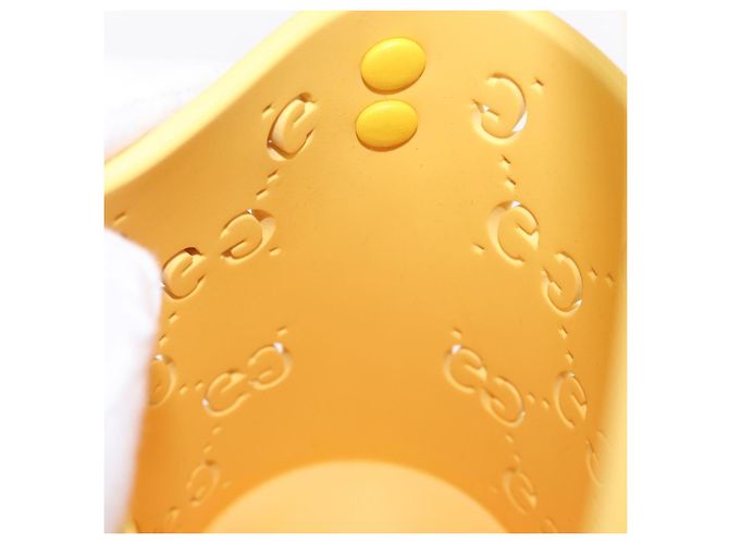Borsa a mano GUCCI Rubber Yellow 723051 Auth 206393M Giallo - vista 18