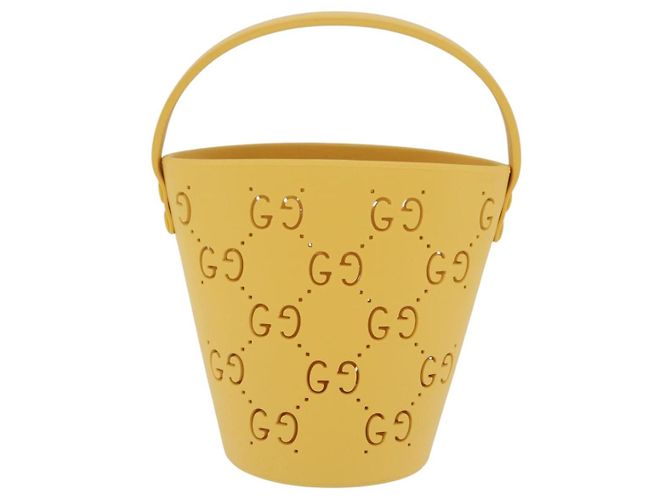 Borsa a mano GUCCI Rubber Yellow 723051 Auth 206393M Giallo - vista 2