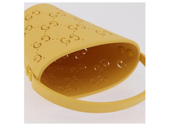 Borsa a mano GUCCI Rubber Yellow 723051 Auth 206393M Giallo - vista 6