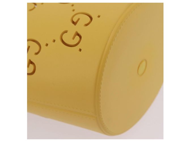 Borsa a mano GUCCI Rubber Yellow 723051 Auth 206393M Giallo - vista 9