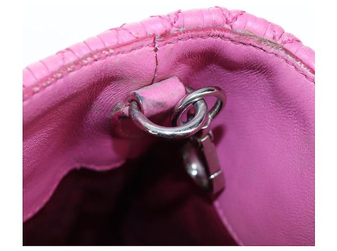 Miu Miu Matelassé Handtasche aus Leder Rosa Silber authentisch 206333 Pink - Ansicht 11