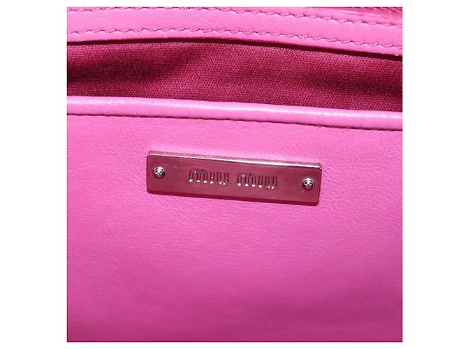 Miu Miu Matelassé Handtasche aus Leder Rosa Silber authentisch 206333 Pink - Ansicht 20