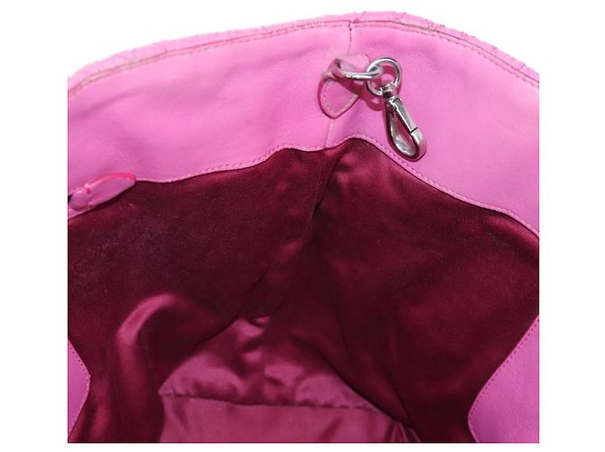 Miu Miu Matelassé Handtasche aus Leder Rosa Silber authentisch 206333 Pink - Ansicht 22