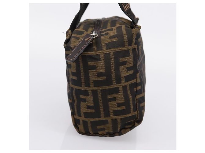 FENDI Zucca Canvas Handtasche Schwarz Braun Auth ep16243 - Ansicht 3