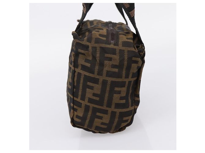 FENDI Zucca Canvas Handtasche Schwarz Braun Auth ep16243 - Ansicht 4