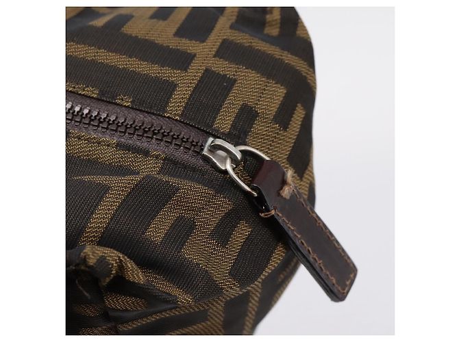 FENDI Zucca Canvas Handtasche Schwarz Braun Auth ep16243 - Ansicht 9