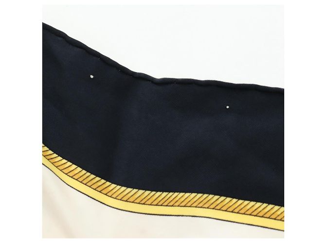 Hermès HERMES Carre 90 Seidentuch Schwarz Weiß Auth bs37175 - Ansicht 16