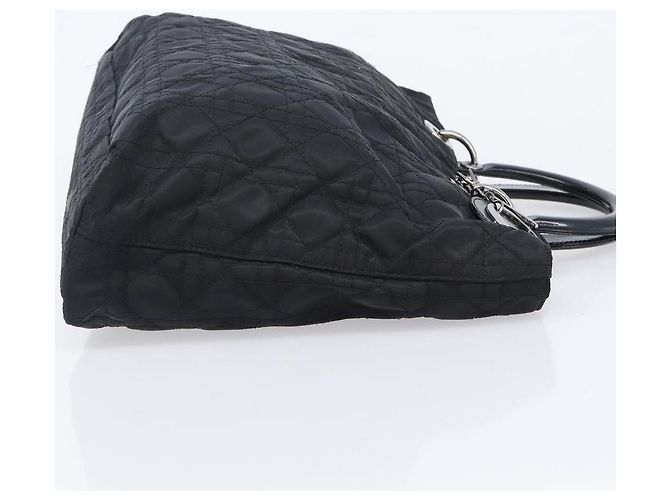 Christian Dior Canage Handtasche Nylon Black Silver Auth ep15999 Schwarz Silber - Ansicht 3
