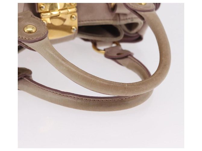 Borsa a Mano Miu Miu Vitellolux Pink Gold Auth 206250M Rosa D'oro - vista 16