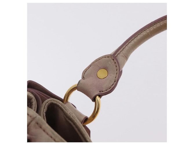 Borsa a Mano Miu Miu Vitellolux Pink Gold Auth 206250M Rosa D'oro - vista 18