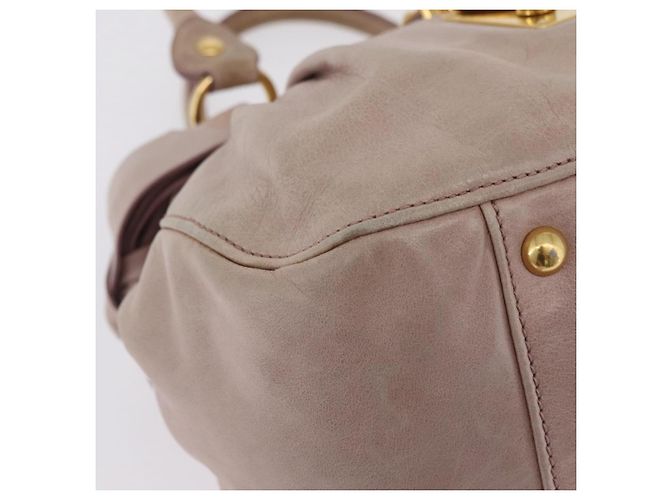 Borsa a Mano Miu Miu Vitellolux Pink Gold Auth 206250M Rosa D'oro - vista 19