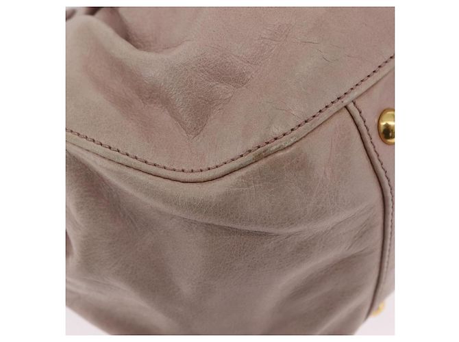 Borsa a Mano Miu Miu Vitellolux Pink Gold Auth 206250M Rosa D'oro - vista 21