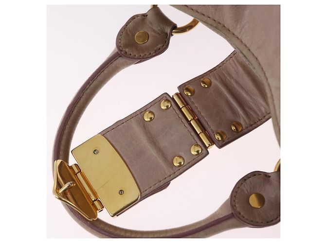 Borsa a Mano Miu Miu Vitellolux Pink Gold Auth 206250M Rosa D'oro - vista 24