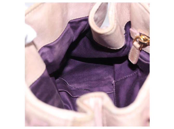 Borsa a Mano Miu Miu Vitellolux Pink Gold Auth 206250M Rosa D'oro - vista 28