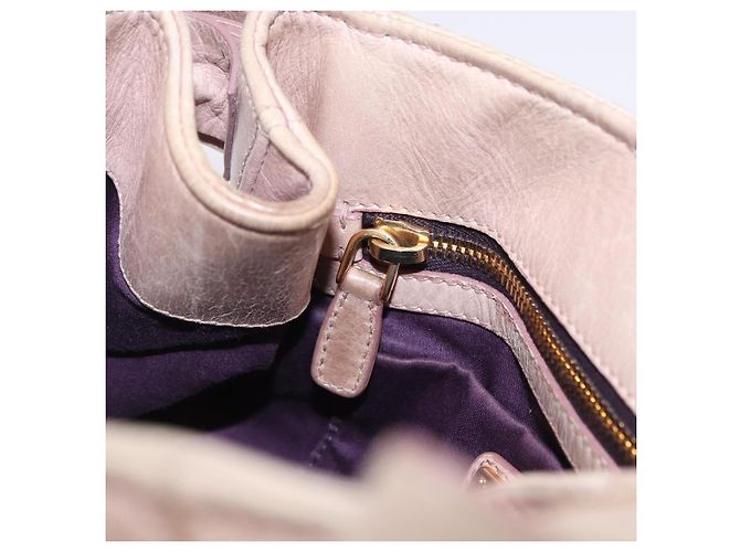 Borsa a Mano Miu Miu Vitellolux Pink Gold Auth 206250M Rosa D'oro - vista 29