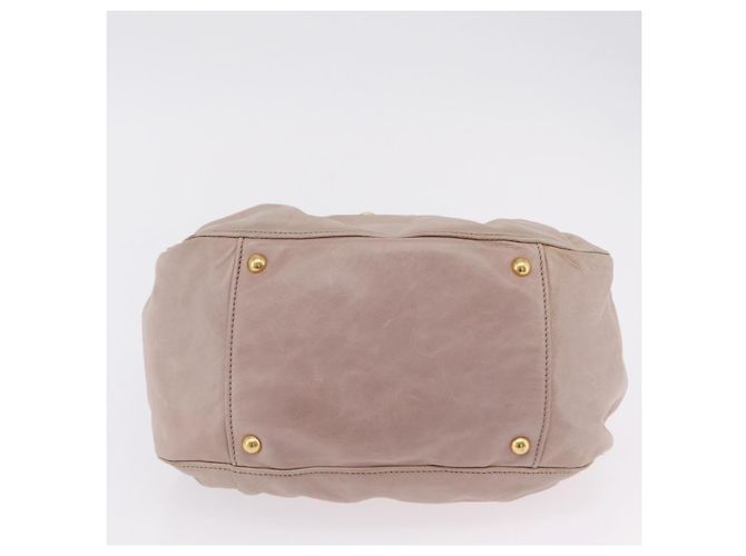 Borsa a Mano Miu Miu Vitellolux Pink Gold Auth 206250M Rosa D'oro - vista 6