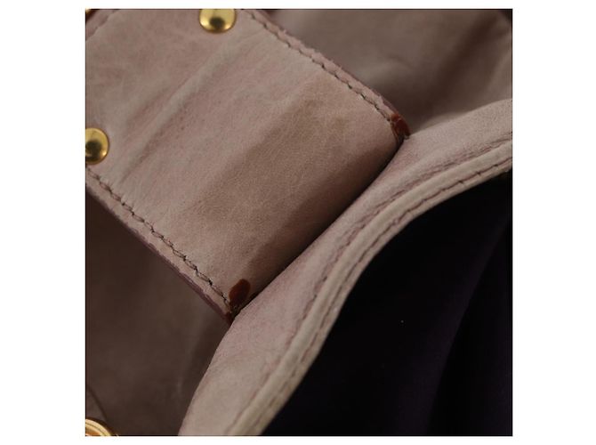 Borsa a Mano Miu Miu Vitellolux Pink Gold Auth 206250M Rosa D'oro - vista 9