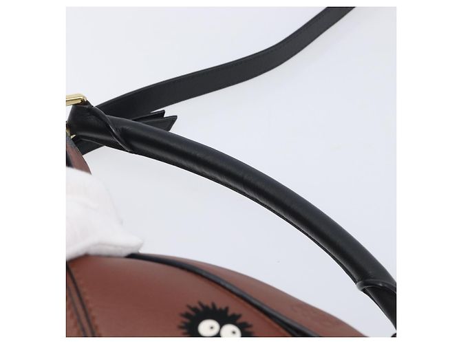 Borsa LOEWE Mini Puzzle Ghibli Soot Sprites in pelle 2way Marrone Auth ki6844SM D'oro - vista 14